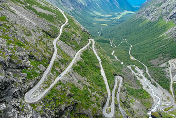 Trollstigen, Andalsnes, Norway - Famous road in Møre og Romsdal region