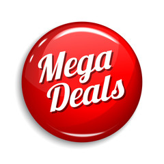 Mega Deals Round Vector Web Element Circular Button Icon Design