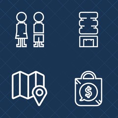 Premium set of outline vector icons. Such as beer, happy, childhood, blue, navigation, tag, male, refrigerator, background, people, drink, price, market, web, standing, cold, ice, sale, together, box