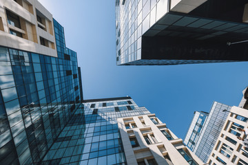 Fototapeta na wymiar Modern skyscrapers - corporate building