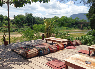 beautiful bar in the middle of nature in Laos