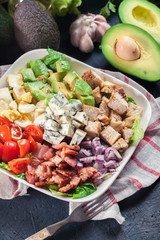 Healthy cobb salad with chicken
