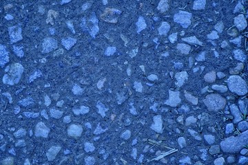 Obraz premium Ultra blue Concrete pebble texture, stone surface, rock background