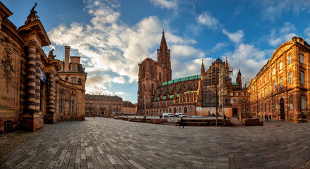 Cathédrale Notre Dame de Strasbourg - obrazy, fototapety, plakaty