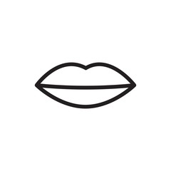 lips outline vector icon. Modern simple isolated sign. Pixel perfect vector illustration for logo, website, mobile app and other designs