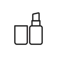 lipstick, makeup tool outline vector icon. Modern simple isolated sign. Pixel perfect vector illustration for logo, website, mobile app and other designs