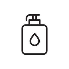 liquid soap outline vector icon. Modern simple isolated sign. Pixel perfect vector illustration for logo, website, mobile app and other designs