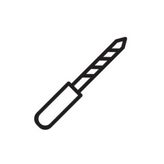 Fototapeta premium manicure file outline vector icon. Modern simple isolated sign. Pixel perfect vector illustration for logo, website, mobile app and other designs