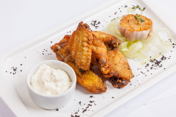 chicken wings with sauce
