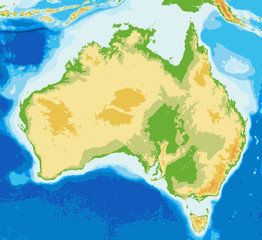 Australia physical map