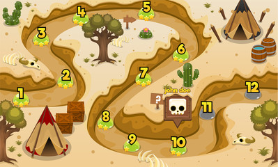 The Desert Game Level Map