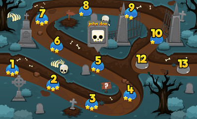 Graveyard Game Level Map