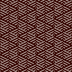 Brown diagonal lines on white background. Seamless pattern with slanted strokes. Hash stroke motif. Vector art