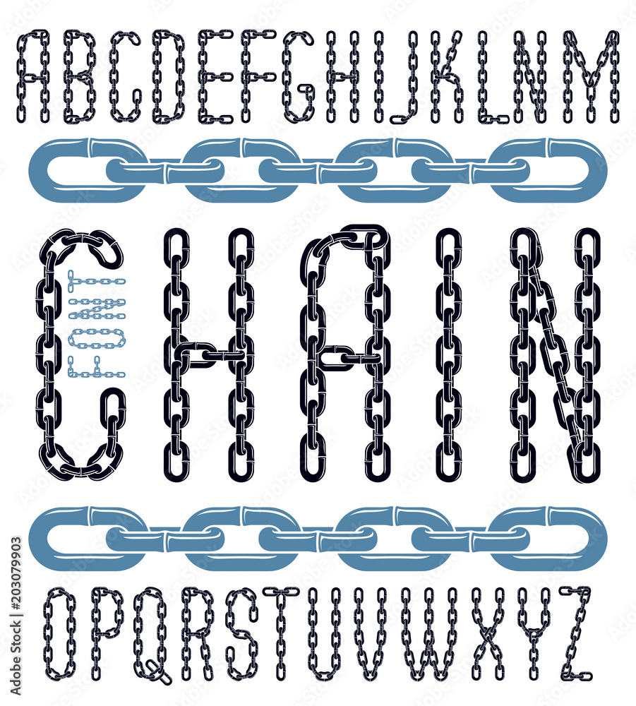 Poster vector font, trendy typescript can be used in poster creation. upper case decorative letters created