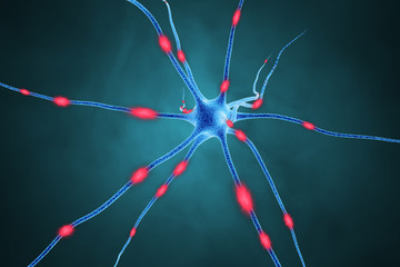 Brain cell. 3D render