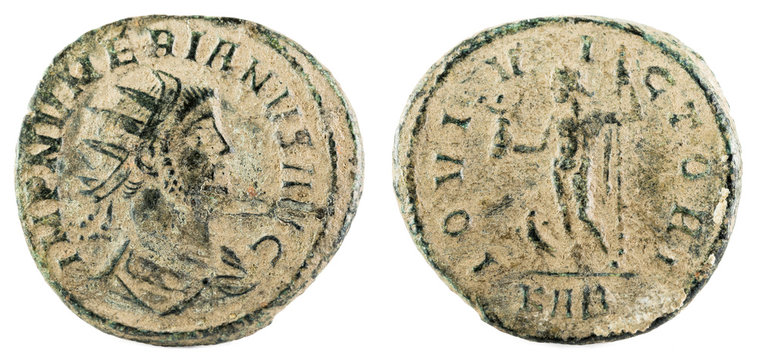 Antoninianus. Ancient Roman copper coin of Emperor Numerian.
