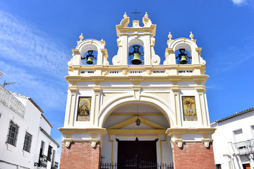 Baroque architecture of San Juan de Letran chapel, Zahara de la Sierra, Cadiz province, Spain