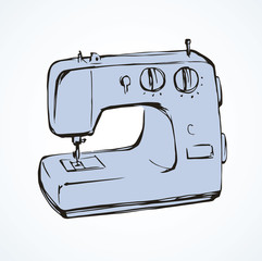 Sewing machine. Vector drawing