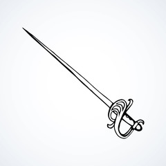 Old Epee. Vector drawing