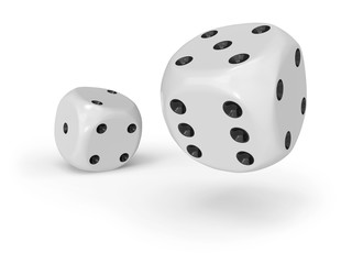 White Dice with Black Dots