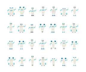 Setof Cartoon Cute bots