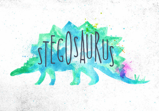 Dynosaur stegosaurus vivid