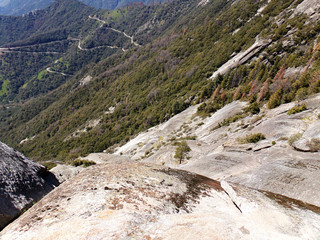 View from the Top of Moro Rock in Sequoia National Park, Sierra Nevada, California 