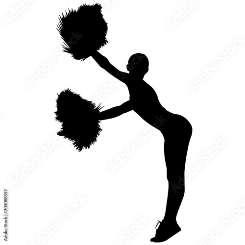 Download "Girls Cheerleading silhouette, Girl Cheerleading clipart ...