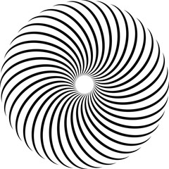 Abstract Black Spiral Element