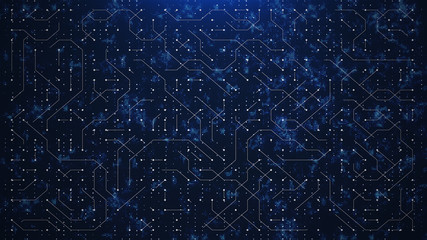 Abstract blue world circuit