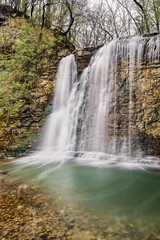 Fototapeta na wymiar Waterfall on Hayden Run - Columbus, Ohio