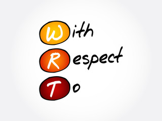 WRT - With Respect To acronym, concept background