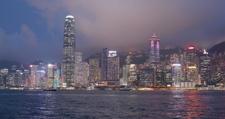 Obraz premium Hong Kong city at night