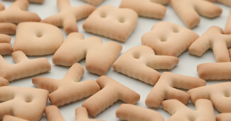 Stack of English character cookies