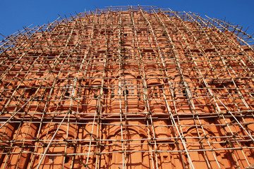 City Palace Jaipur with scaffolding