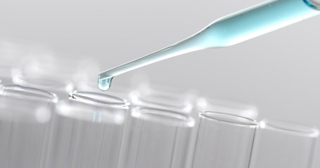 Drop blue liquid in test tube