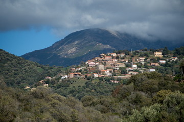 Fototapeta na wymiar Corsican Mountain Village