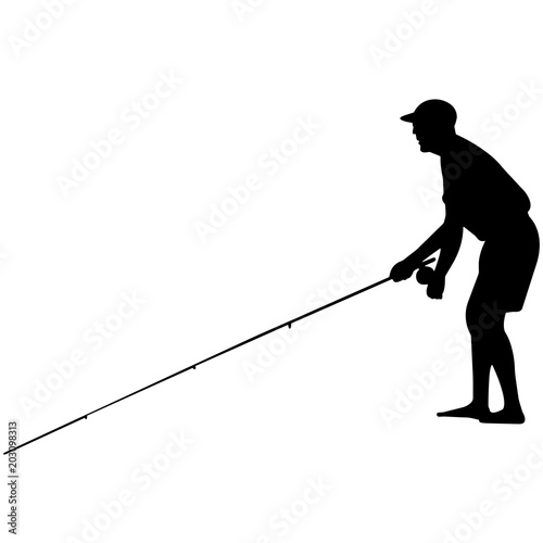 Download "Fishing silhouette, Man Fishing clipart, Fisherman vector ...