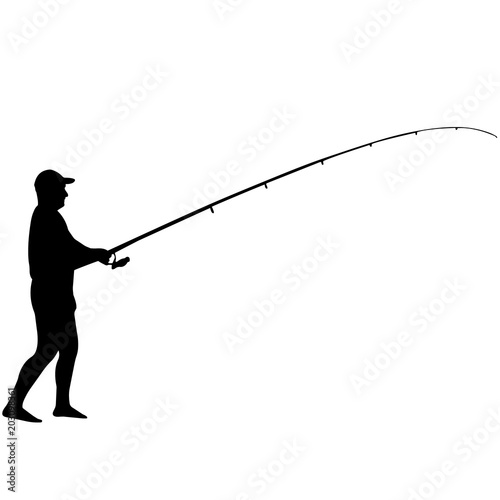 Download "Fishing silhouette, Man Fishing clipart, Fisherman vector ...