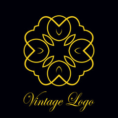 Vintage ornamental logo