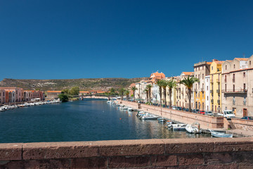 Waterfront in Bosa, Italy