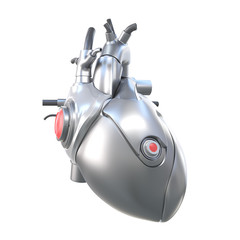 Naklejka premium 3d rendered, medically accurate illustration of an artificial heart