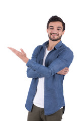 pointing with one hand