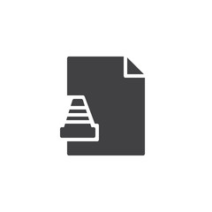 Mkv File format vector icon. filled flat sign for mobile concept and web design. simple solid icon. Symbol, logo illustration. Pixel perfect vector graphics