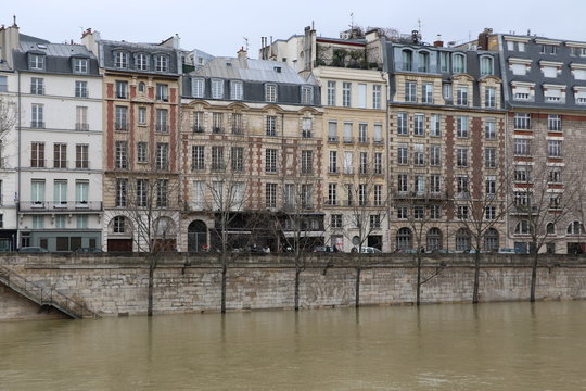 Inondations à Paris durant le mois de janvier 2018