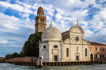 Fototapeta na wymiar San Michele church in Isola on island of San Michele in Venice