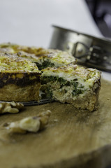 Spinat-Wallnuss-Quiche