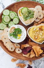 Hummus und Quark zum dippen