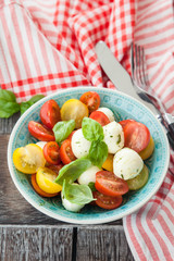 Bunter Tomatensalat mit Mozzarella