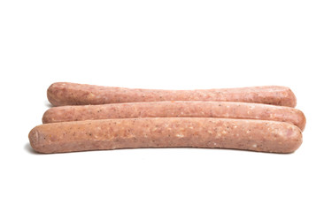 Bavarian sausages isolated